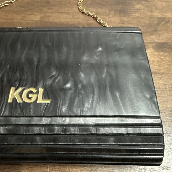 KURT GEIGER LONDON EVIL EYE PARTY ENVELOPE CLUTCH ACRYLIC METALLIC - Picture 9 of 12